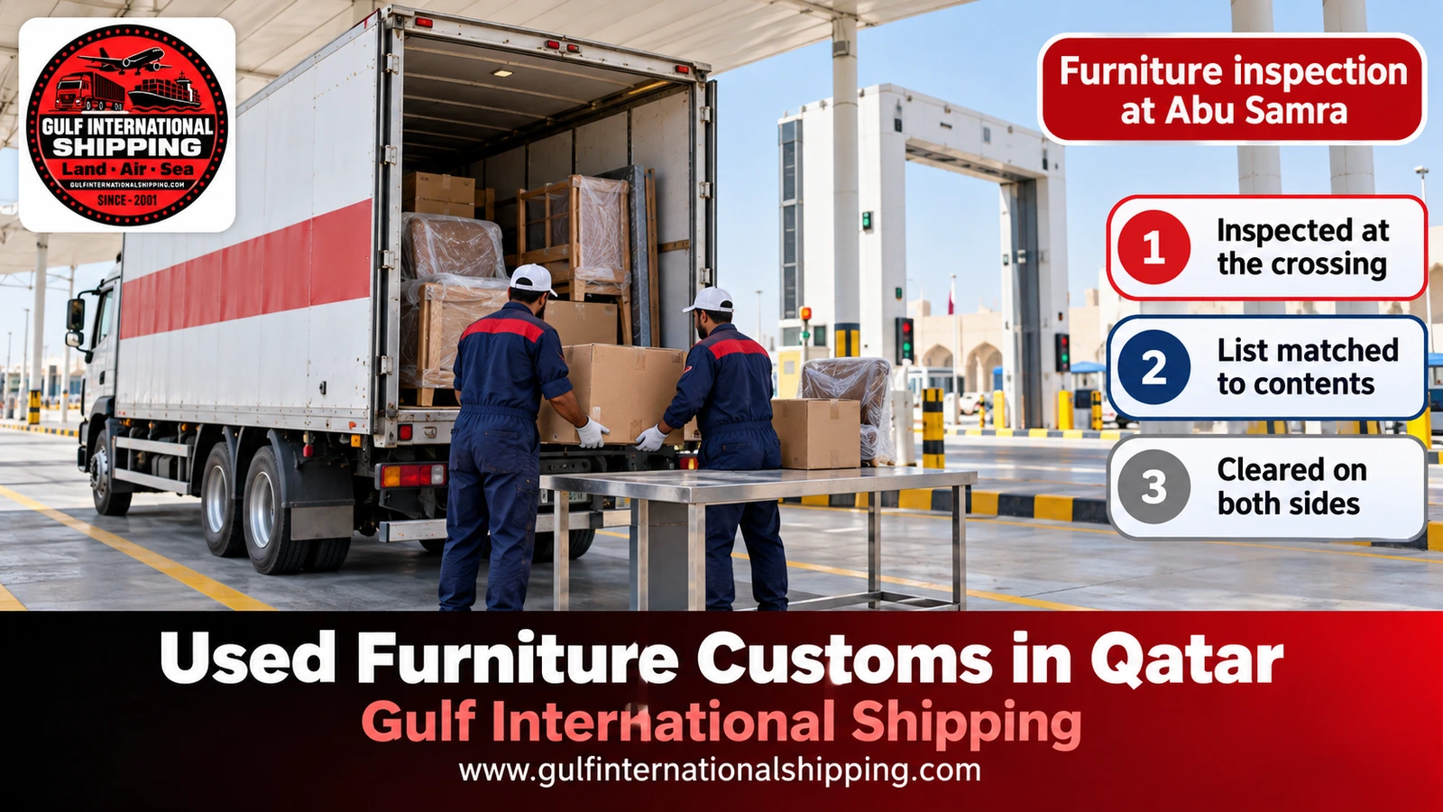 Furniture inspection at Abu Samra