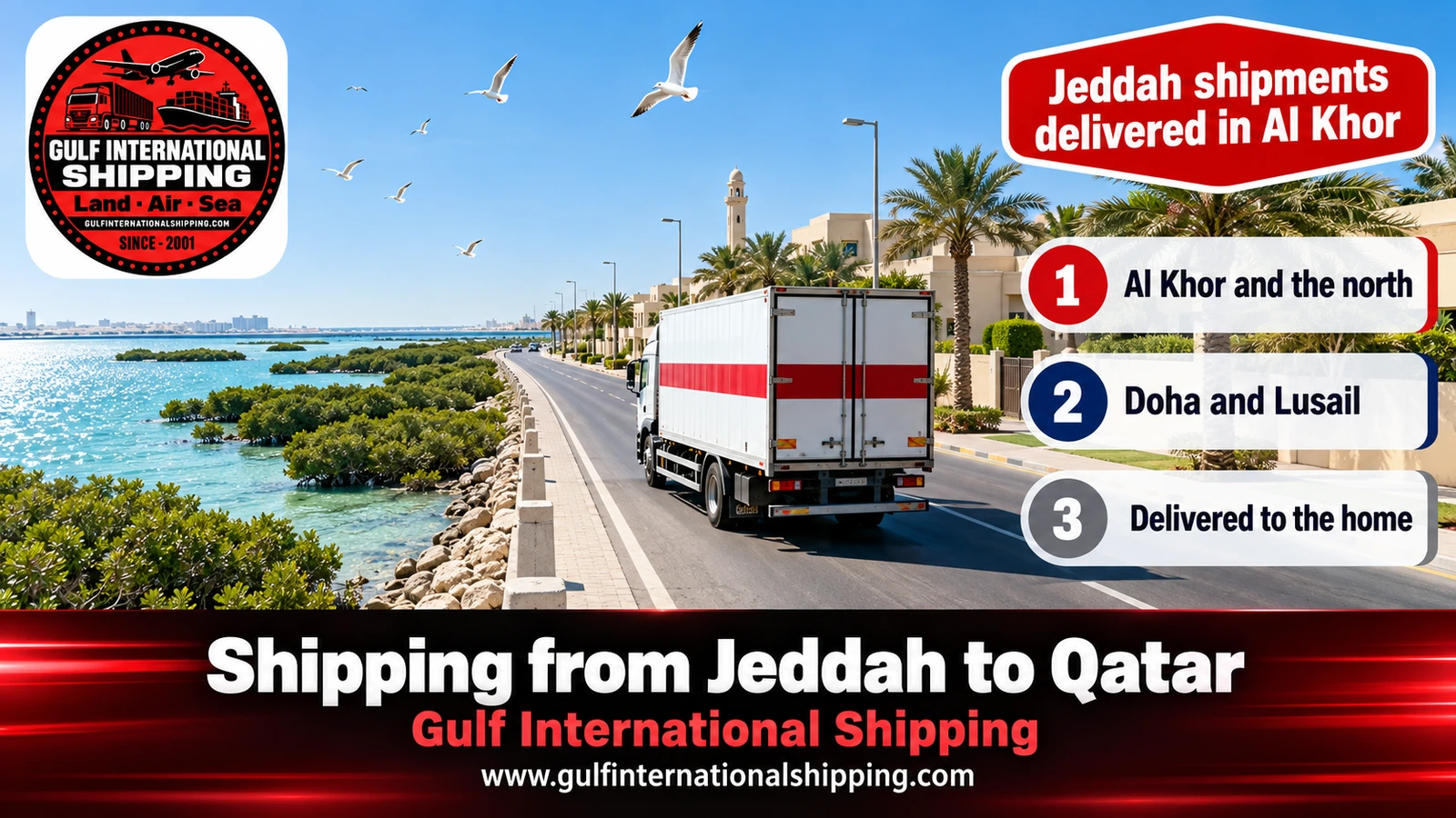 Jeddah shipments delivered in Al Khor
