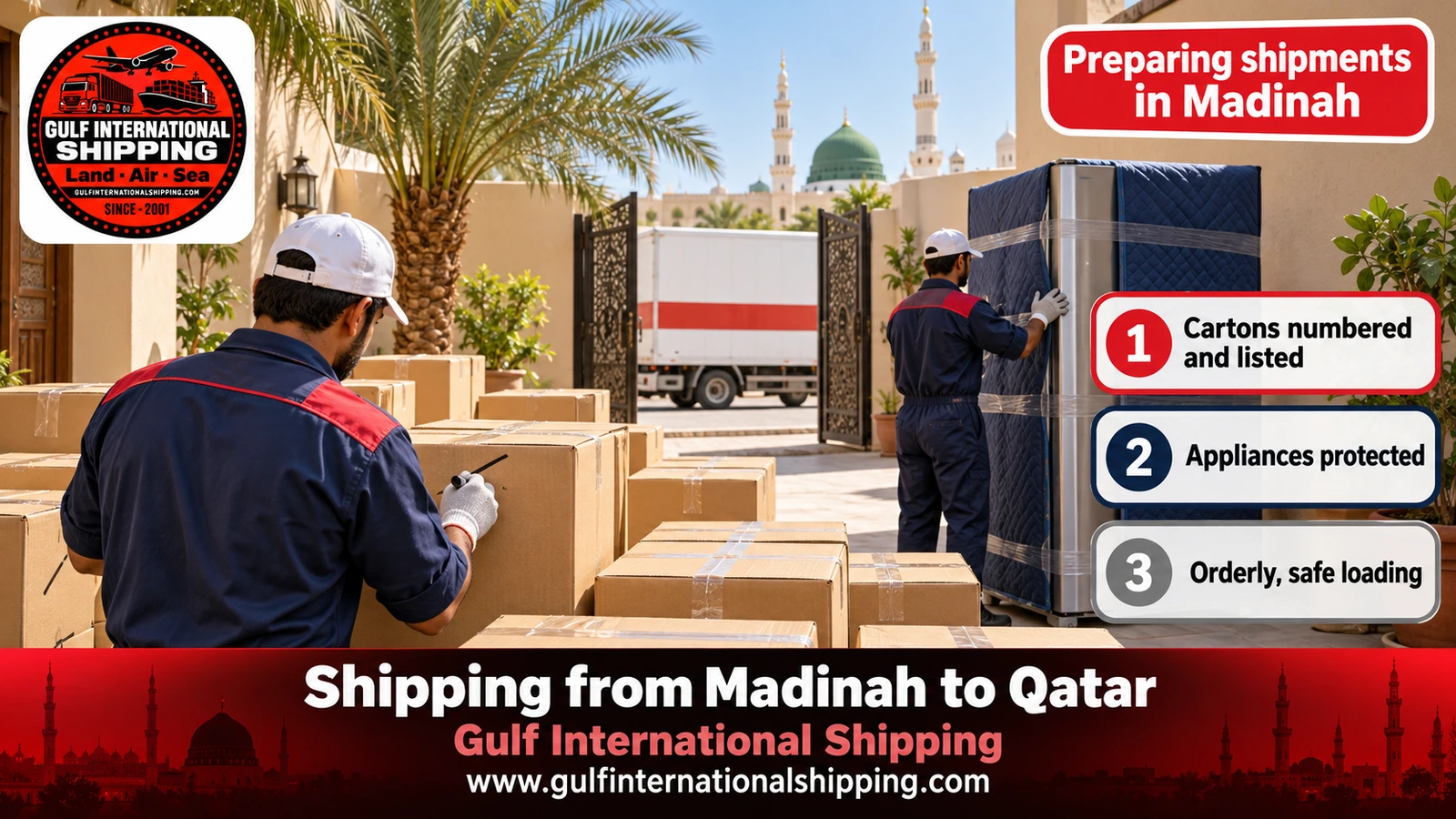 Preparing shipments in Madinah