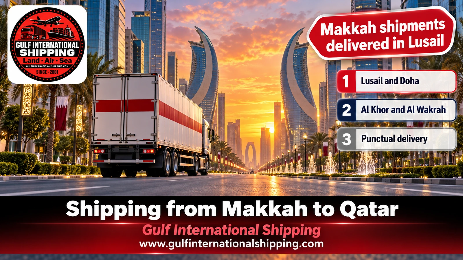 Makkah shipments delivered in Lusail