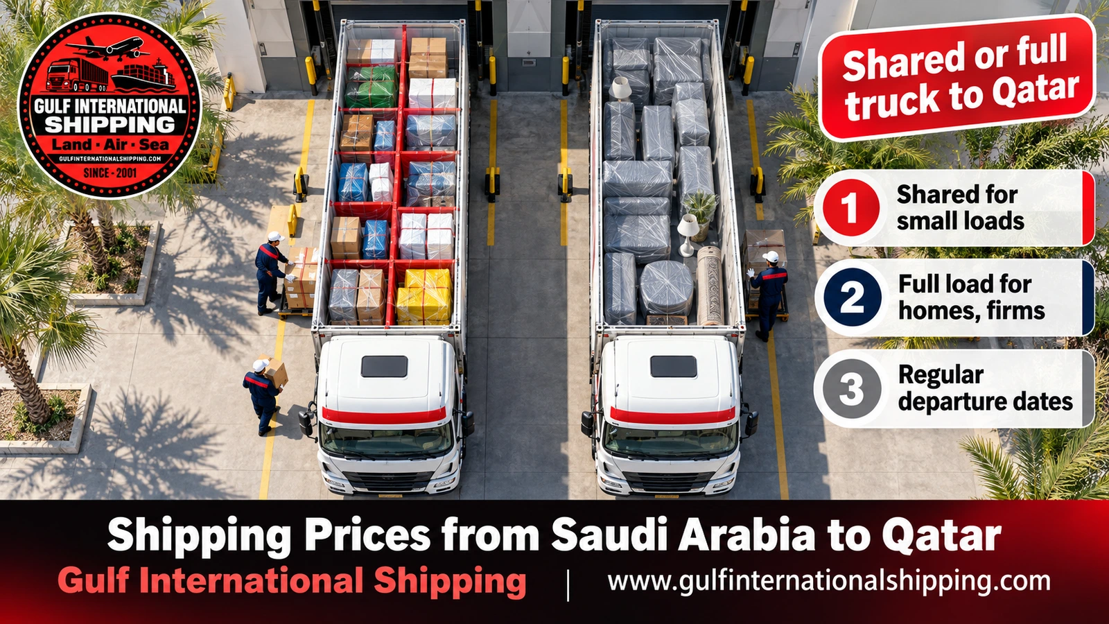 Shared or full truck to Qatar