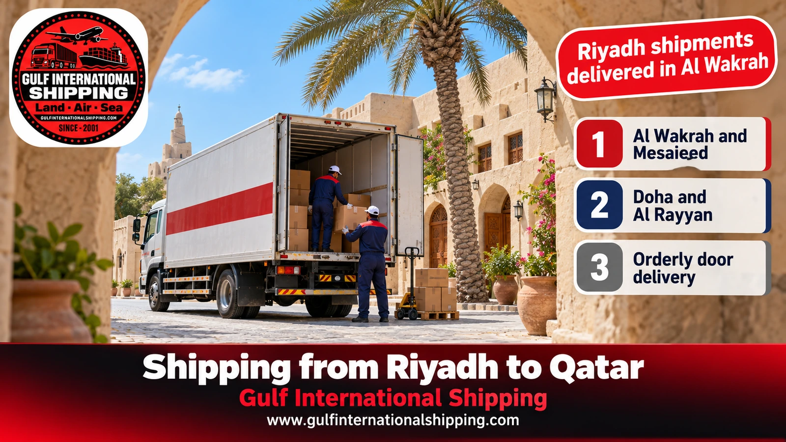 Riyadh shipments delivered in Al Wakrah