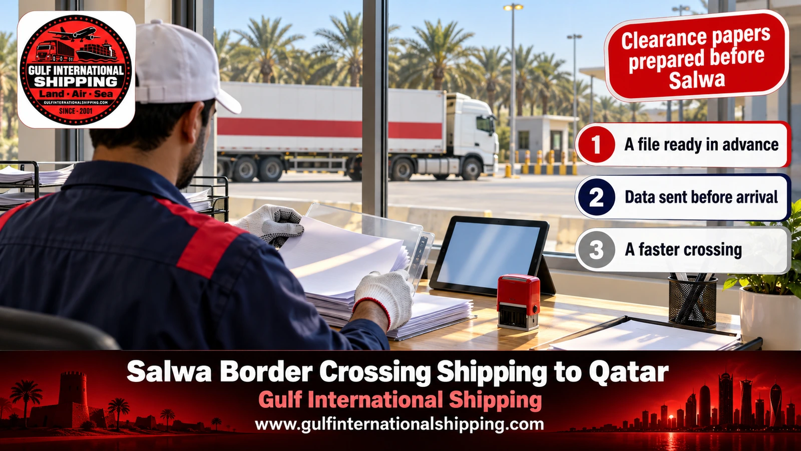 Clearance papers prepared before Salwa