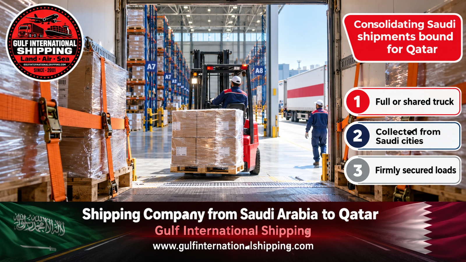 Consolidating Saudi shipments bound for Qatar