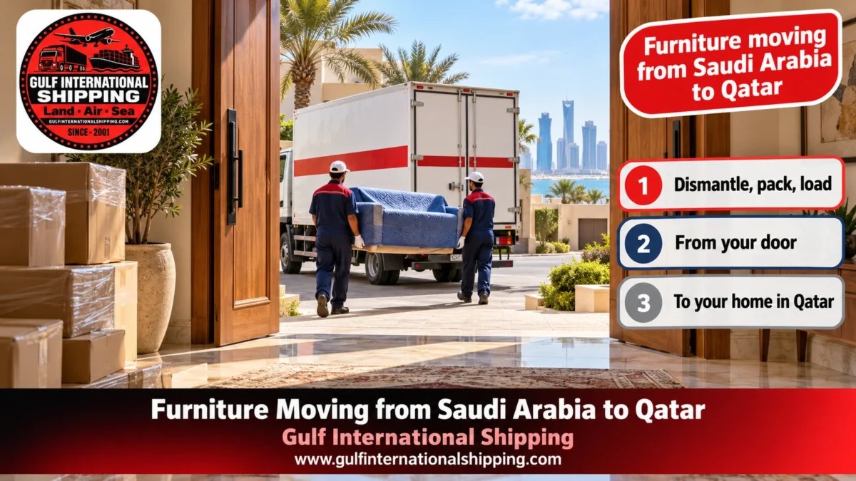 Furniture moving from Saudi Arabia to Qatar
