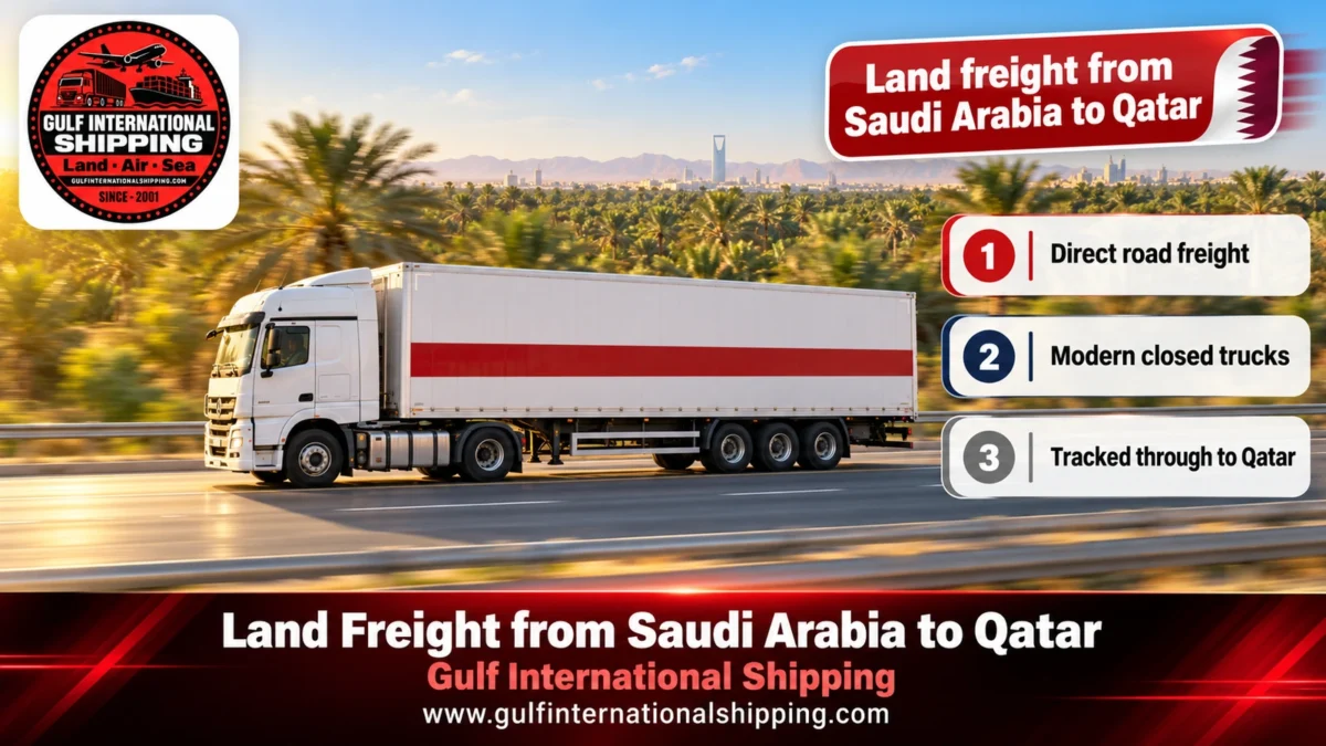Land freight from Saudi Arabia to Qatar