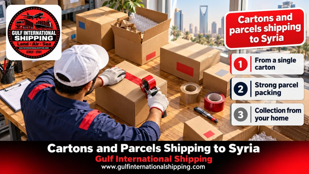 Cartons and parcels shipping to Syria