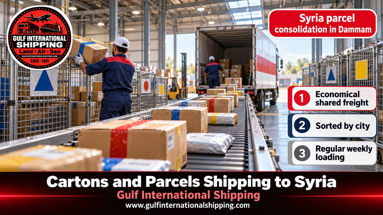 Syria parcel consolidation in Dammam