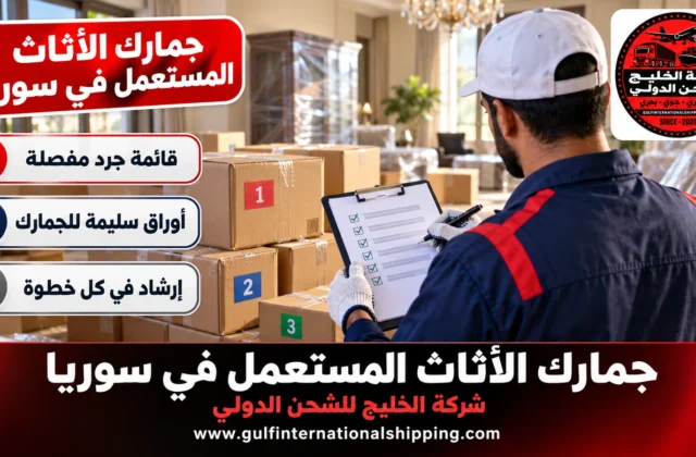 جمارك الأثاث المستعمل في سوريا ترحيل أثاث العائدين وشحن سيارات