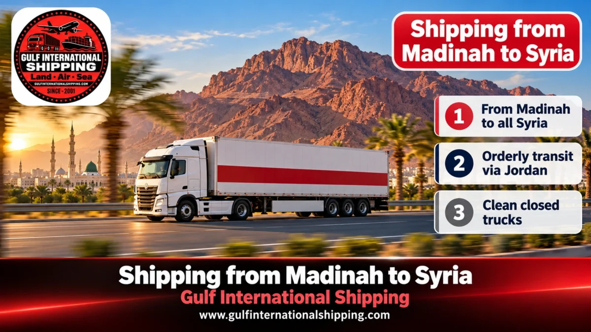 Shipping from Madinah to Syria