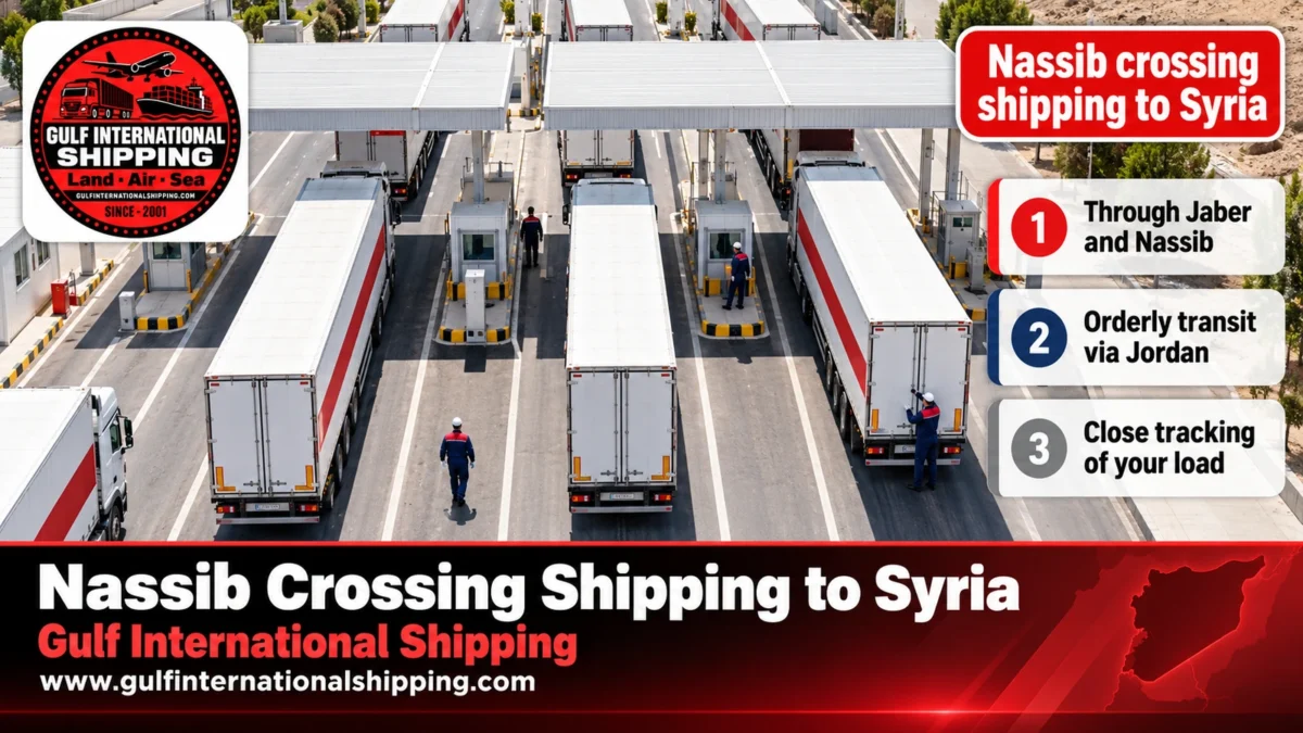 Nassib crossing shipping to Syria