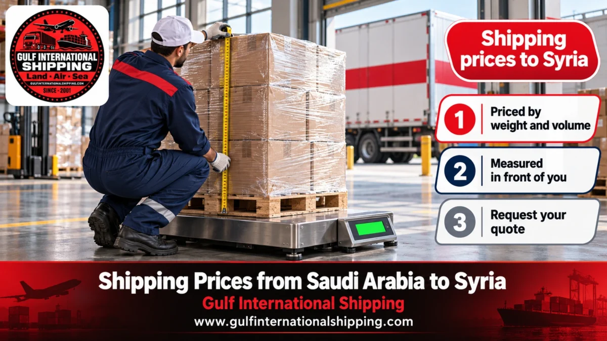 Shipping prices to Syria