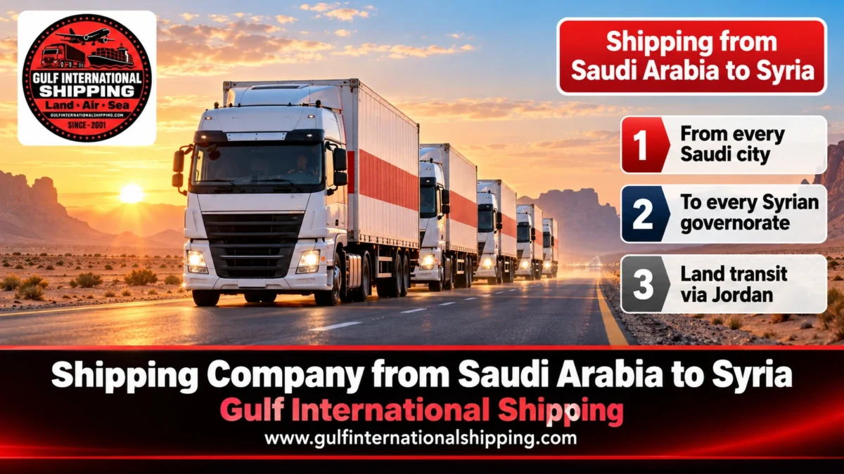 Shipping from Saudi Arabia to Syria