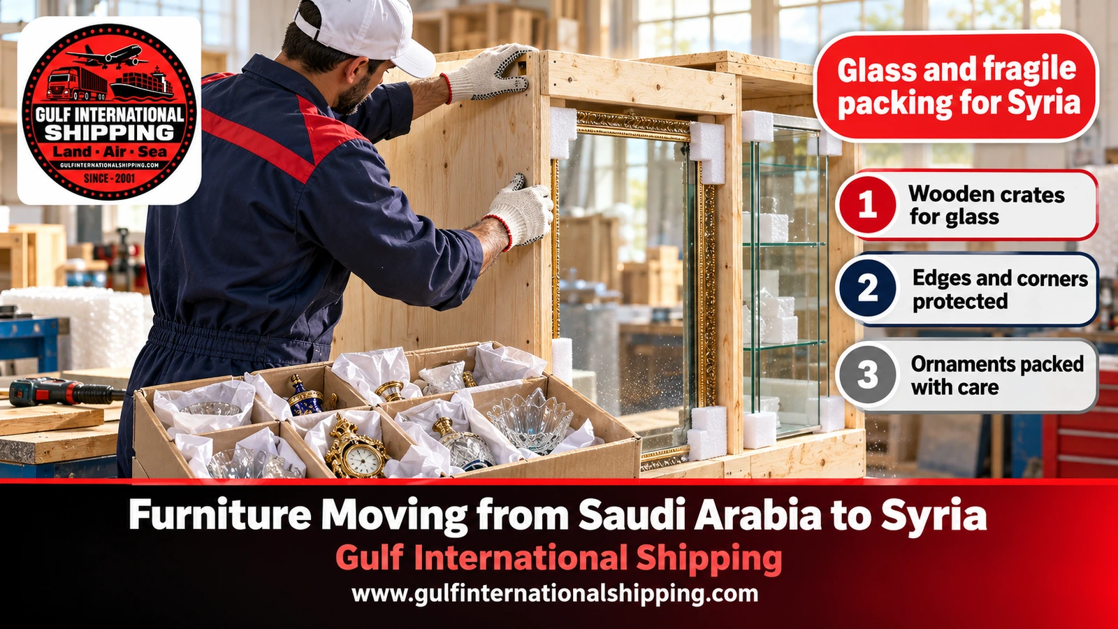 Glass and fragile packing for Syria