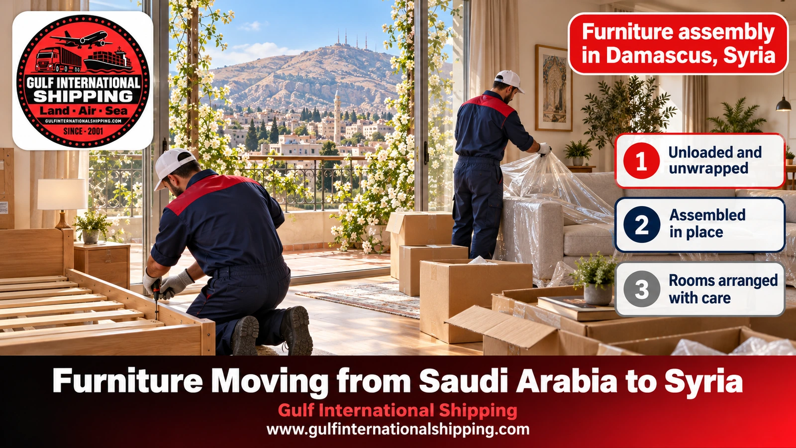 Furniture assembly in Damascus, Syria