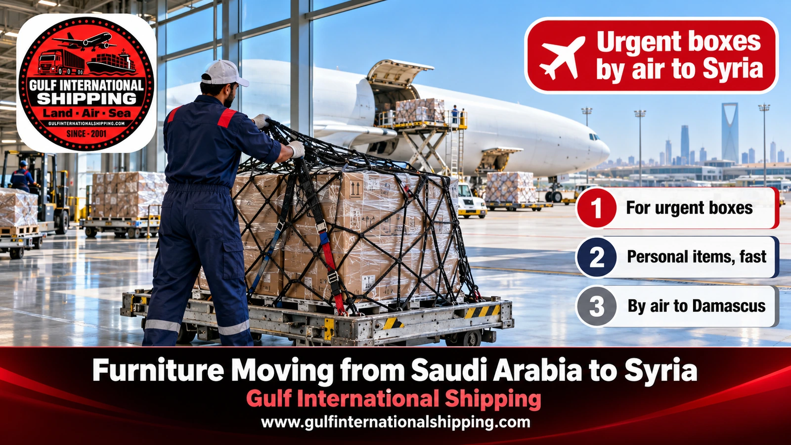 Urgent boxes by air to Syria