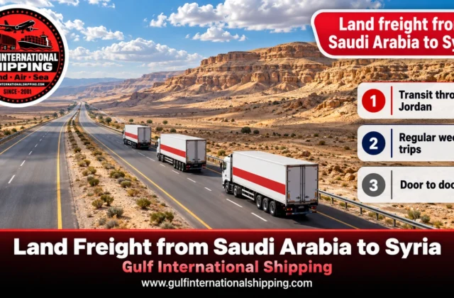Land Freight from Saudi Arabia to Syria Trucks via Jordan & Cars