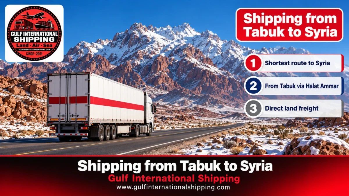 Shipping from Tabuk to Syria