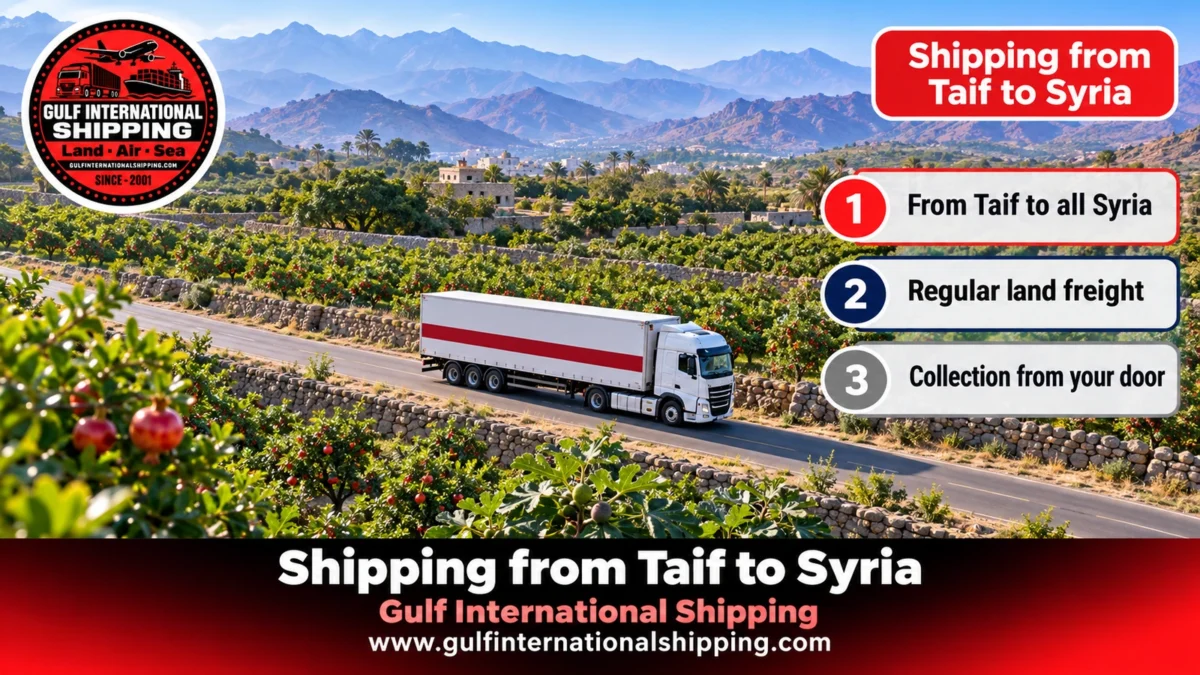 Shipping from Taif to Syria