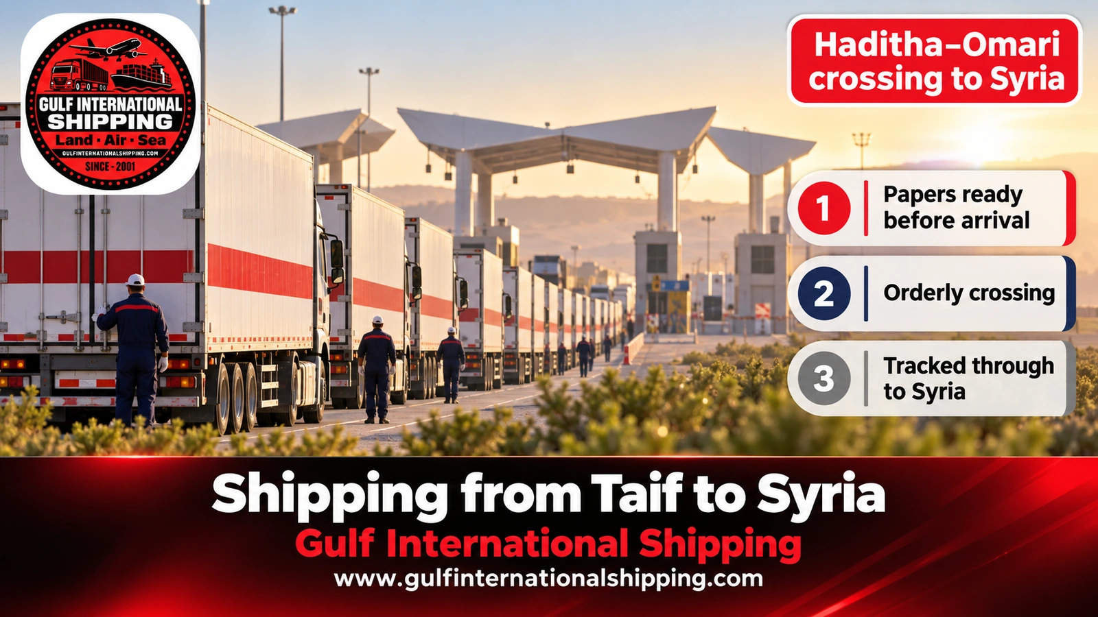 Haditha–Omari crossing to Syria