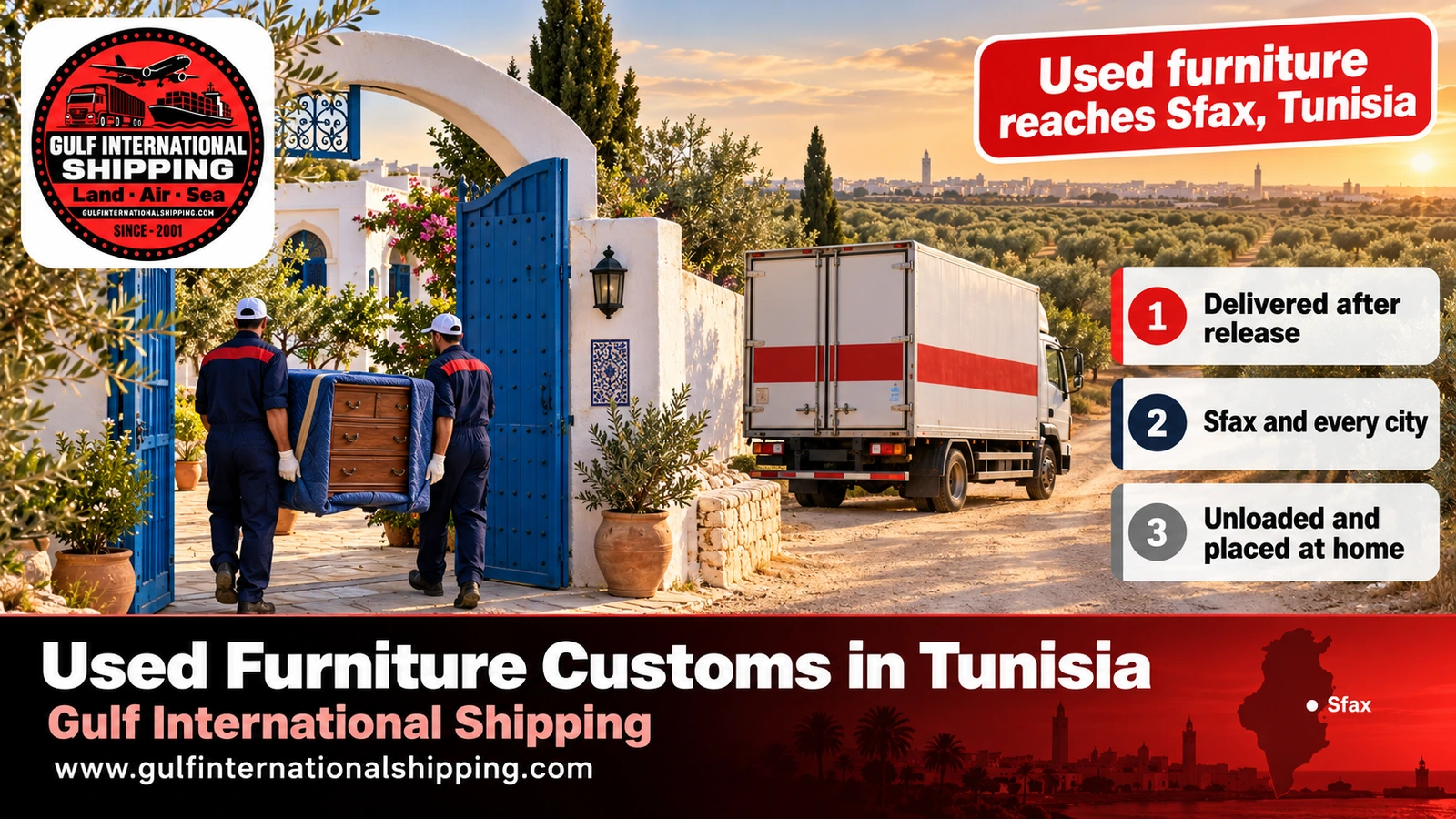 Used furniture reaches Sfax, Tunisia