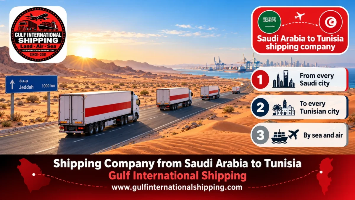Saudi Arabia to Tunisia shipping company