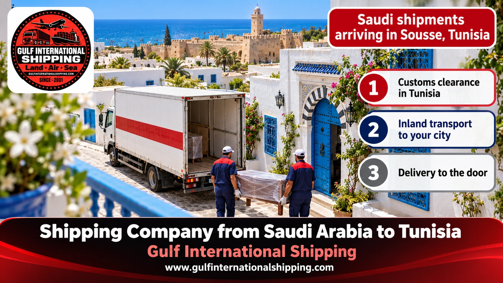 Saudi shipments arriving in Sousse, Tunisia