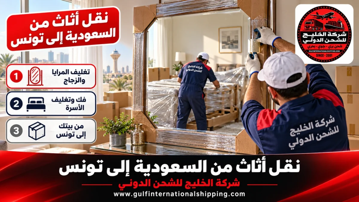 نقل أثاث من السعودية إلى تونس