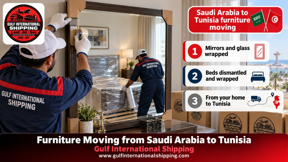 Saudi Arabia to Tunisia furniture moving