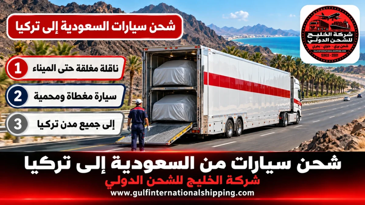 شحن سيارات السعودية إلى تركيا