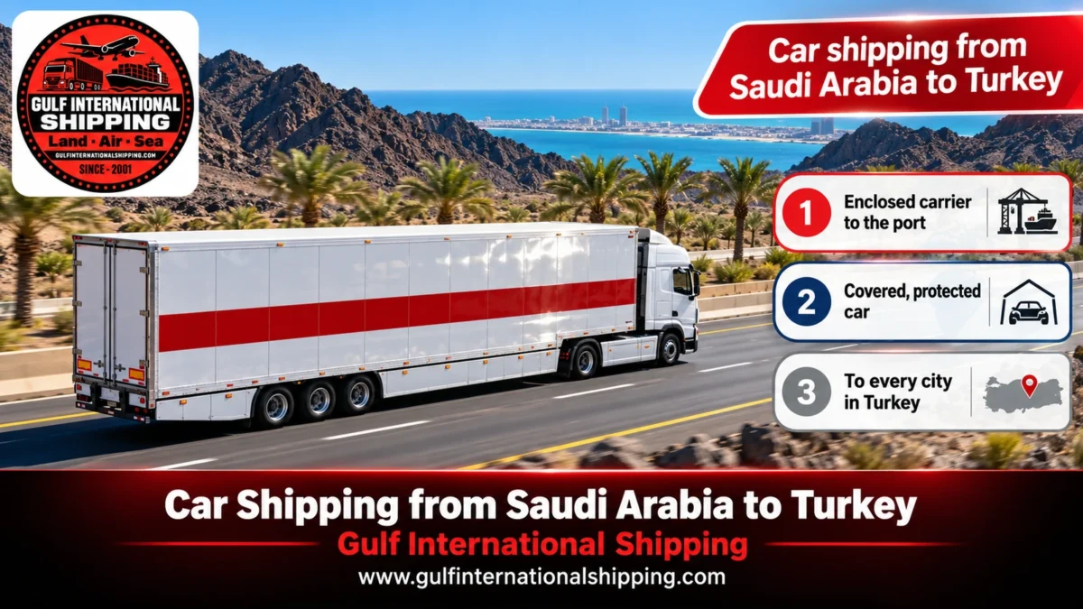 Car shipping from Saudi Arabia to Turkey