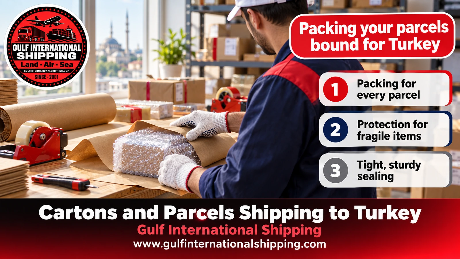 Packing your parcels bound for Turkey