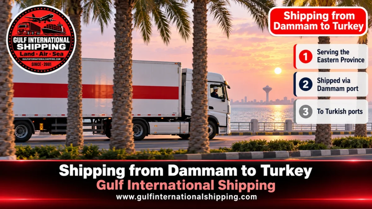 Shipping from Dammam to Turkey