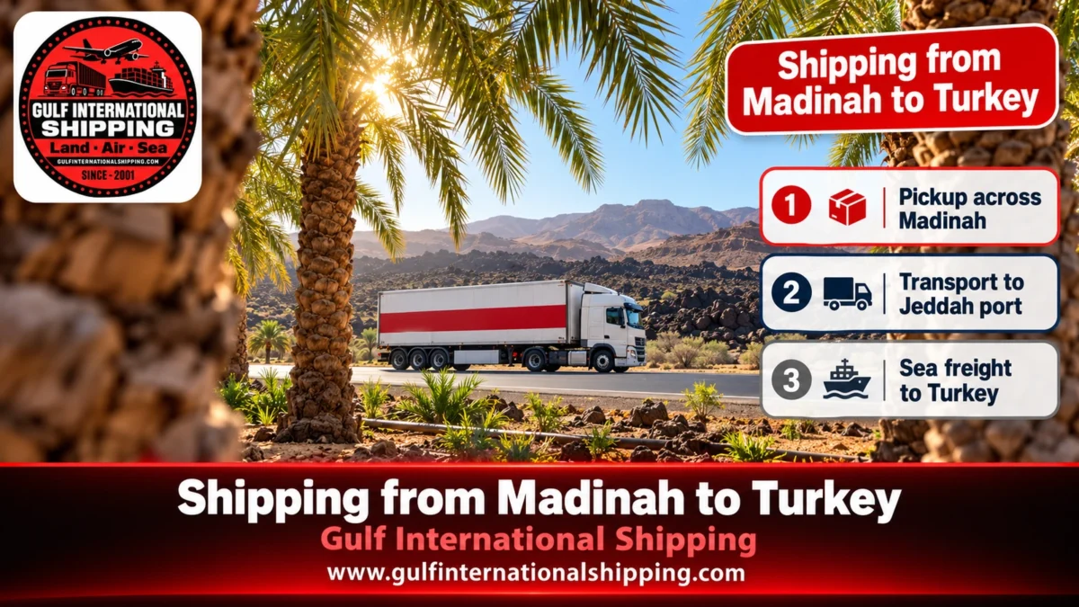 Shipping from Madinah to Turkey