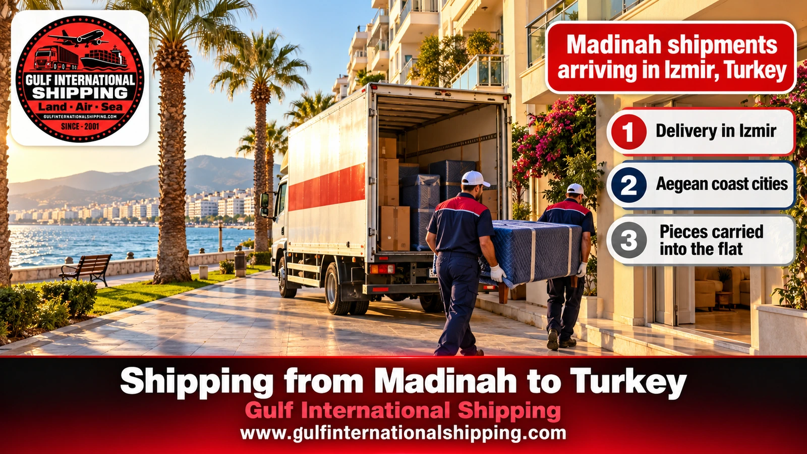 Madinah shipments arriving in Izmir, Turkey