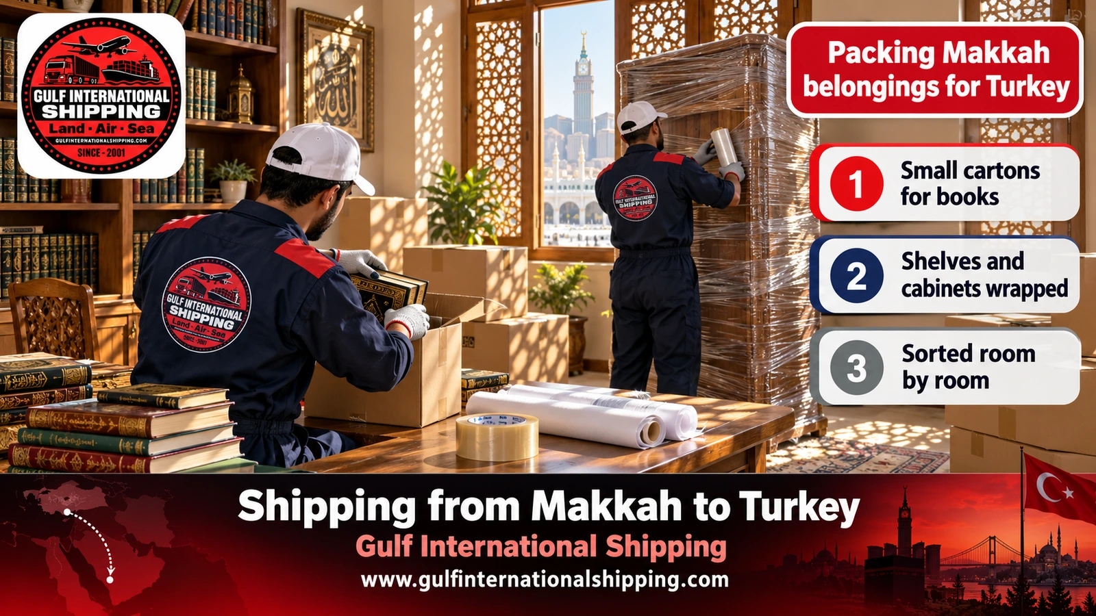 Packing Makkah belongings for Turkey
