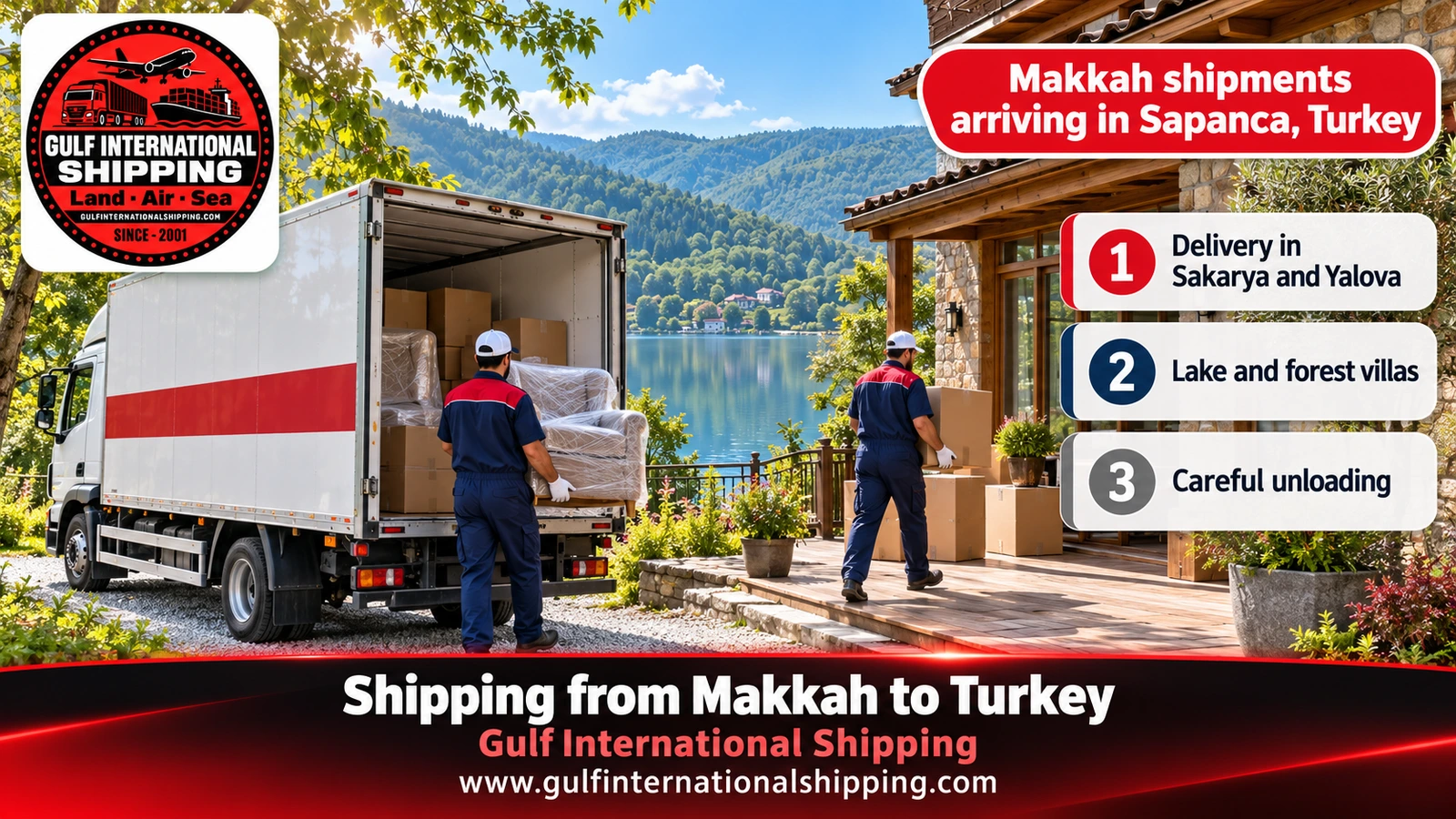 Makkah shipments arriving in Sapanca, Turkey