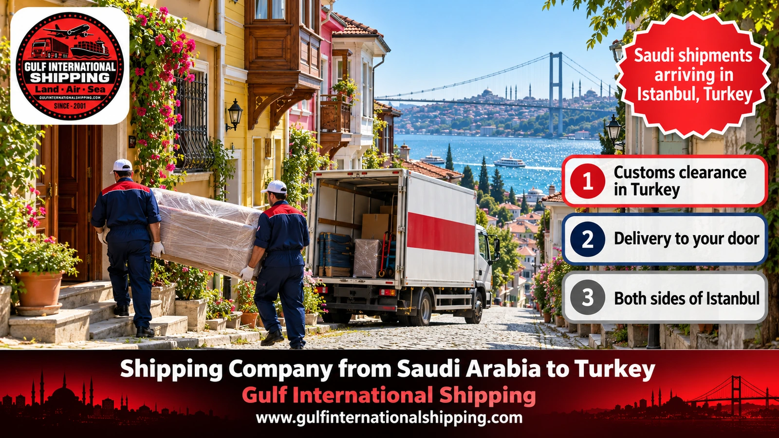Saudi shipments arriving in Istanbul, Turkey
