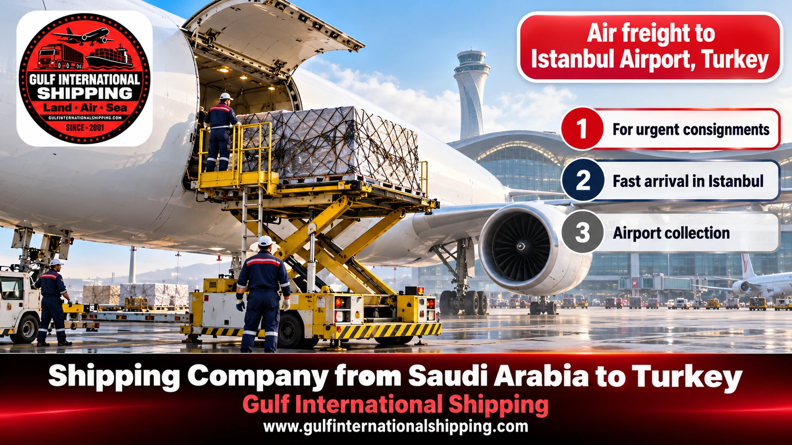 Air freight to Istanbul Airport, Turkey