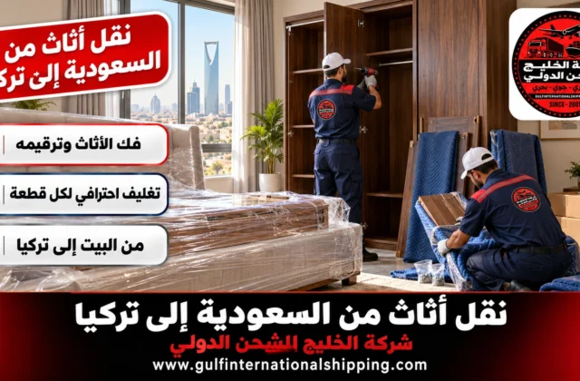 نقل أثاث من السعودية إلى تركيا حاويات منزلية إلى إسطنبول وشحن سيارات