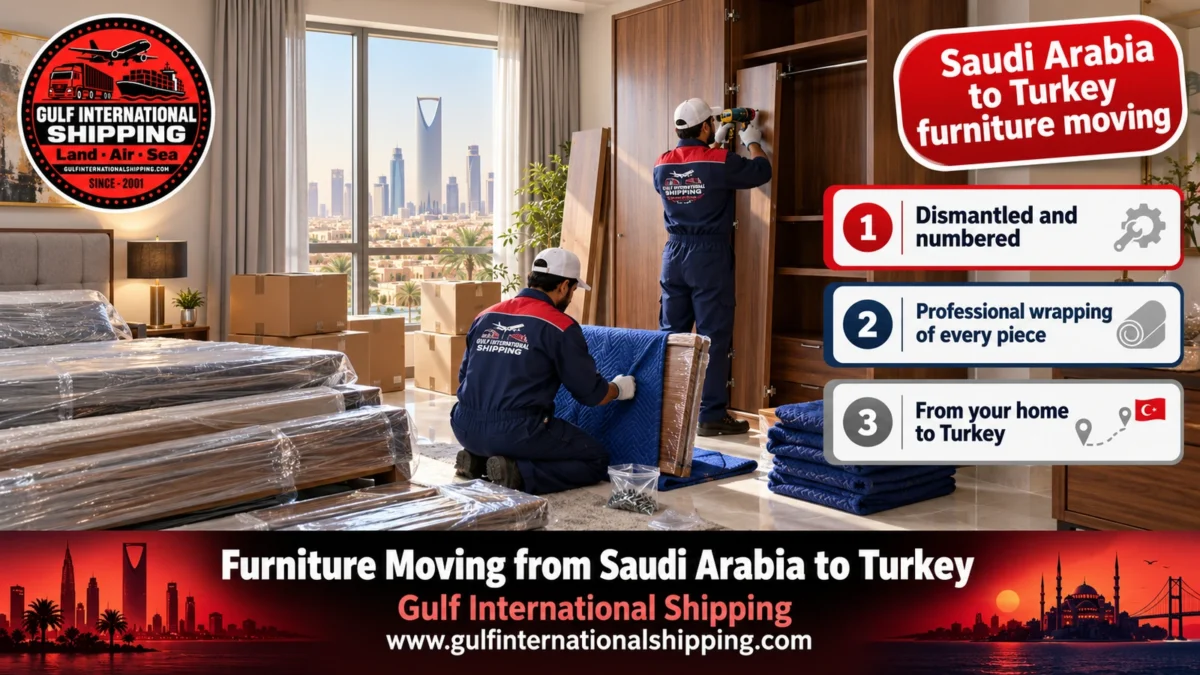 Saudi Arabia to Turkey furniture moving