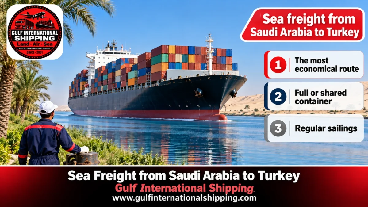 Sea freight from Saudi Arabia to Turkey