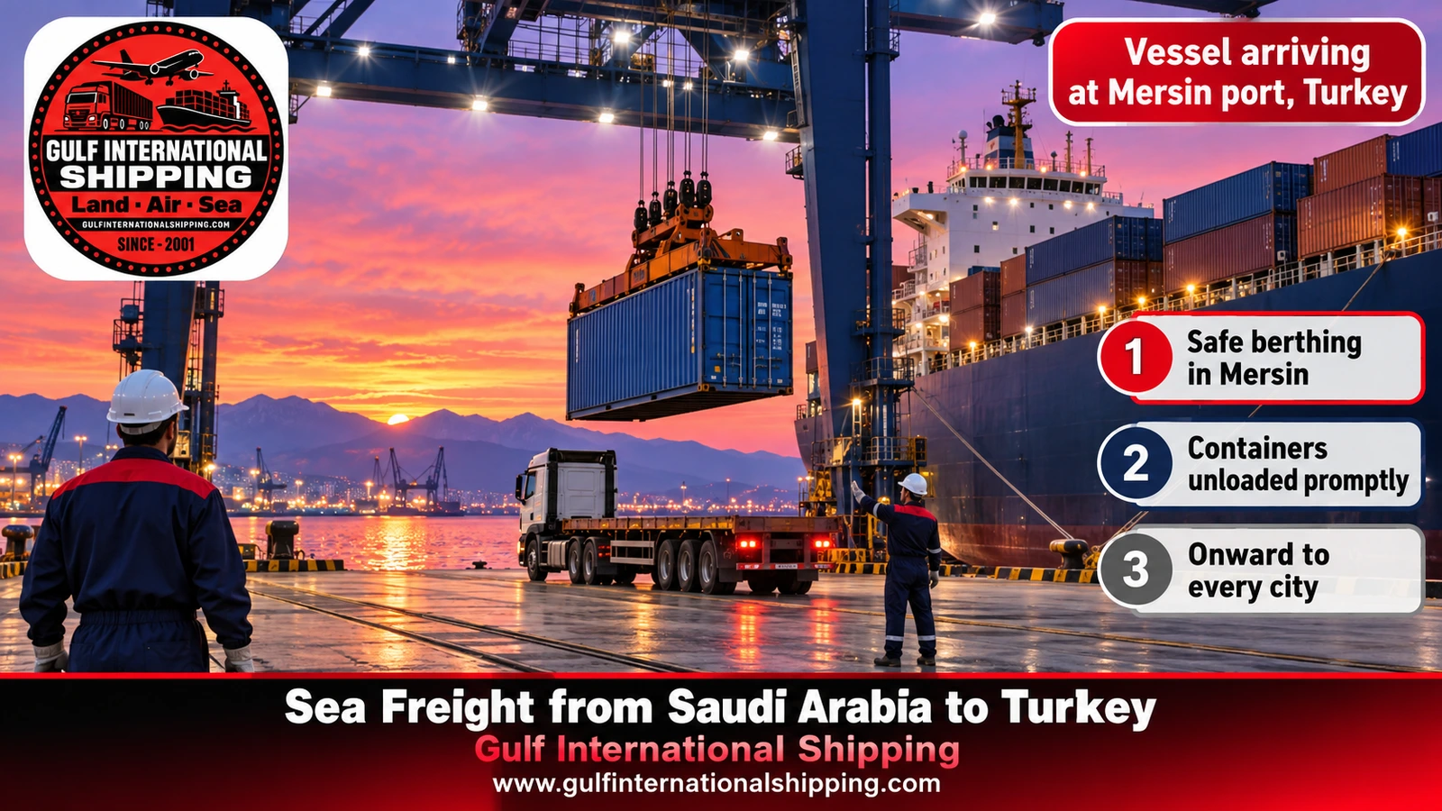 Vessel arriving at Mersin port, Turkey