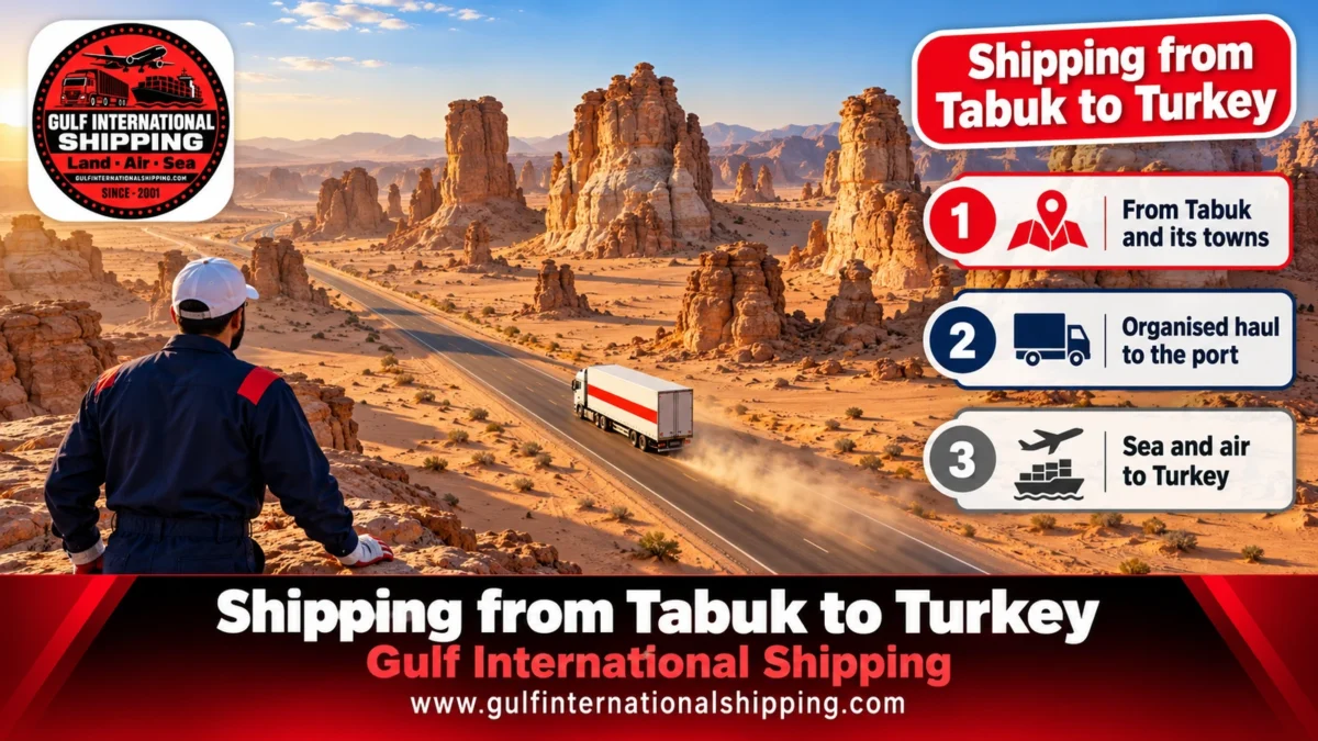 Shipping from Tabuk to Turkey