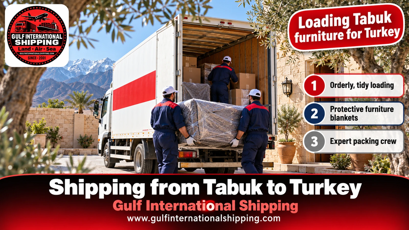Loading Tabuk furniture for Turkey