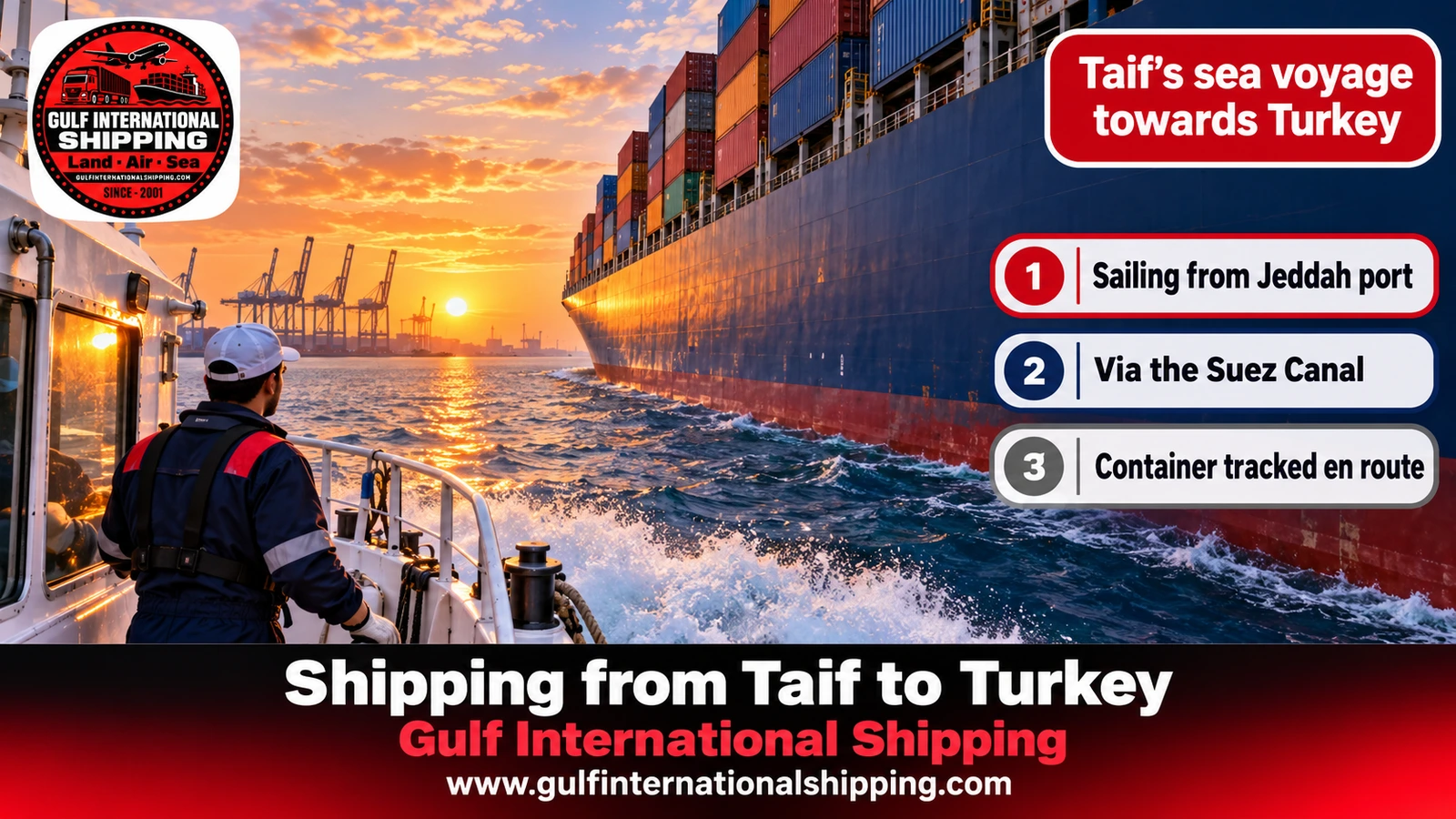 Taif’s sea voyage towards Turkey